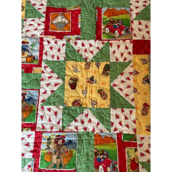 Child’s Quilt Jesus Loves Annie Grace Machine Embroidered Cotton Handmade - Picture 2 of 8